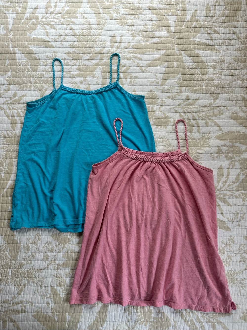 GAP Braided Strap Flowy Cami Blue Pink Women’s Tank Tops Size Medium